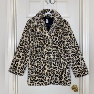 Gap Girls super soft Faux Leopard Top Coat